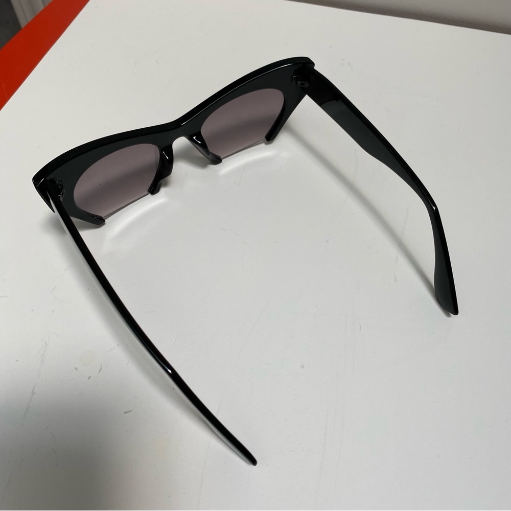 Shein Black Cat-Eye Style partial rim Sunglasses - Picture 5 of 8